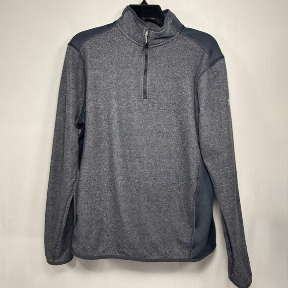 Gorpcore Under Armour Gray Polyester Quarter Zip Pullover Size MD Medium - Picture 2 of 12